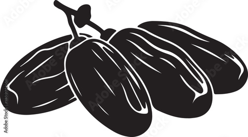 Cluster of ripe dates a healthy and natural fruit illustration perfect for food and beverage design elements
