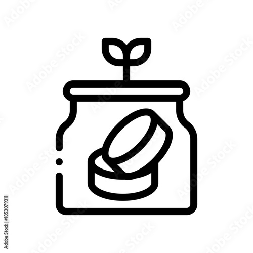 investment savings line icon