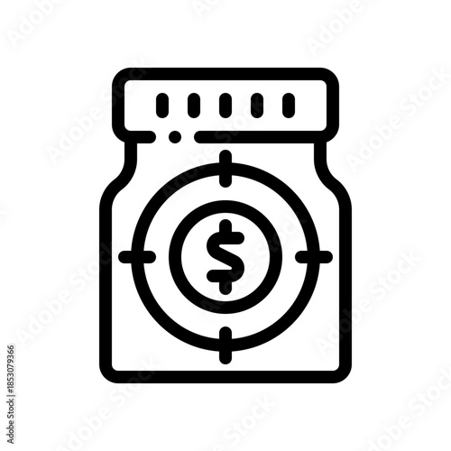 savings goal line icon