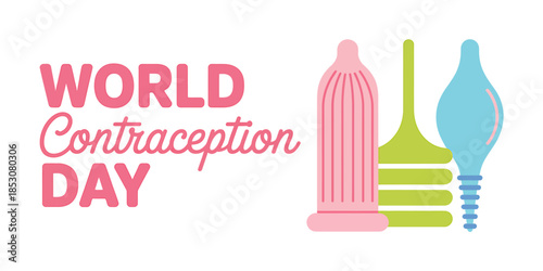 World Contraception Day Symbols Awareness Campaign Poster