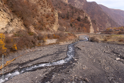 Old Ulu Bridge in Gakh. Azerbaijan.