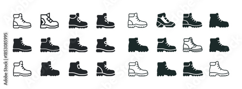 Collection of hiking boots in various styles and colors