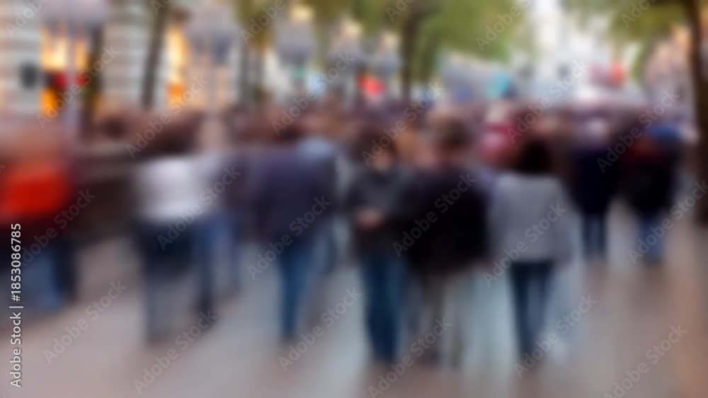 custom made wallpaper toronto digitalBlurry crowd of people walking in a busy urban street. Represents the hustle and bustle of city life and social interaction in public spaces