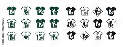 Eco-friendly t-shirt designs with nature and footprint motifs
