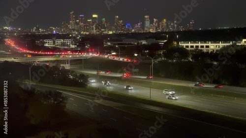 Trail of lights traffic for Zilker park i