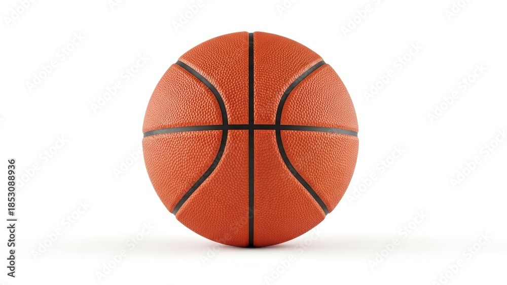 Fototapeta premium Vibrant orange basketball for sport game equipment team play active lifestyle isolated on white background