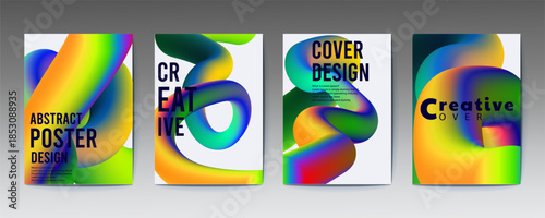 Abstract Poster Design Templates with Vibrant Colors