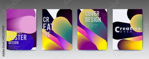 Colorful Abstract Poster Design for Creative Cover and Promotional Materials