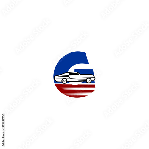 Speed racing car with letter ...