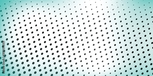 A stylish abstract background featuring evenly spaced black dots in a teal to white gradient. Ideal for tech, branding, and creative layouts seeking a modern, dynamic texture.