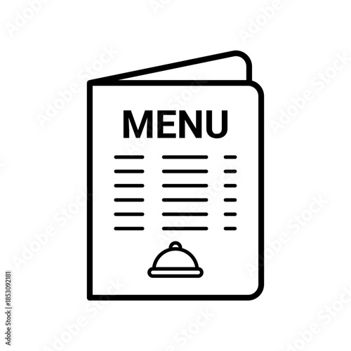 Restaurant Food Menu Icon Isolated on Transparent Background. Restaurant Dining Symbol. Vector Illustration