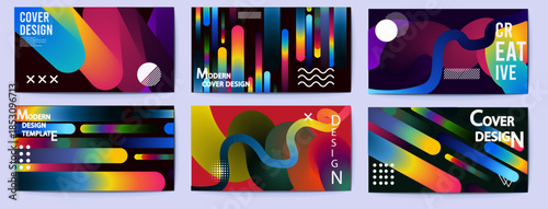 Modern Abstract Cover Design Templates Banner Set