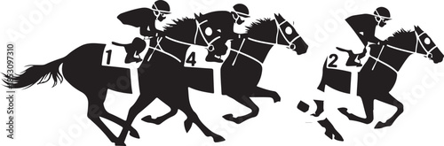 Running Horse Silhouette Illustration – Powerful Wild Stallion Black Vector, Equestrian Animal Logo, Racing Horse Clipart.