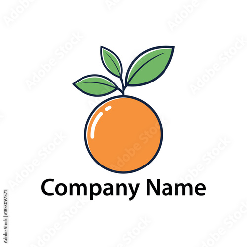 orange silhouette logo vector line art logo design