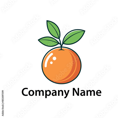 orange silhouette logo vector line art logo design