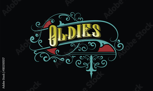 OLDIES lettering custom style design