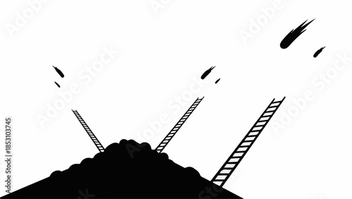 Climbing towards success, overcoming challenges and reaching new heights with determination.