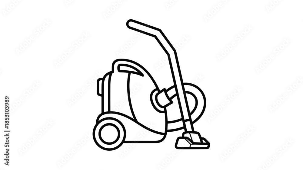 Fototapeta premium Modern vacuum cleaner for cleaning and organization, Generative AI.