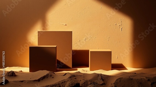 3D geometric shapes for abstract backgrounds