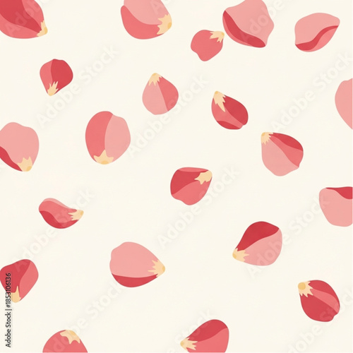 Delicate rose petals gently float, creating an elegant and romantic, perfect for illustrating love, beauty, and celebration.