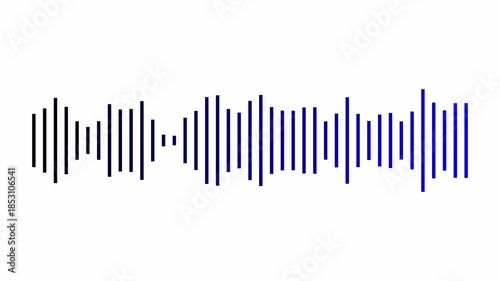 sound Audio waveform spectrum animation. sound wave audio wave form isolated on a transparent background. Audio sound waveform background.