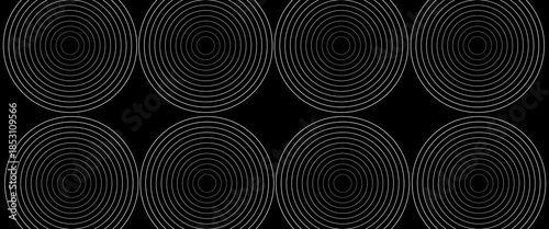 Seamless circular lines pattern radio wave background, radio wave illustration background.