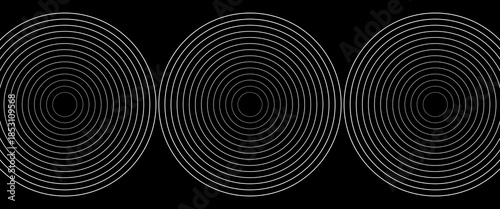 Seamless circular lines pattern radio wave background, radio wave illustration background.