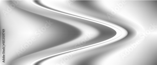 Silver foil background with a metallic mirror texture. Chrome gradient surface with a slight sheen. Gray aluminum sheet with reflections.