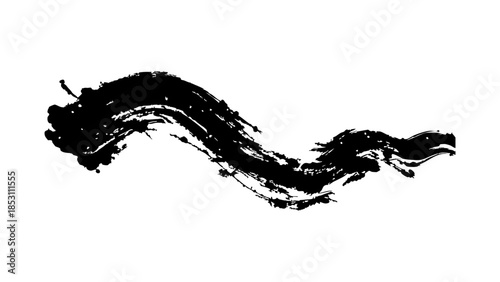 black paint splatter on white background