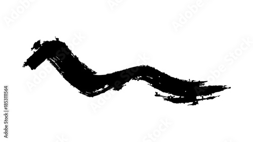 Obraz na płótnie black brush stroke on white background
