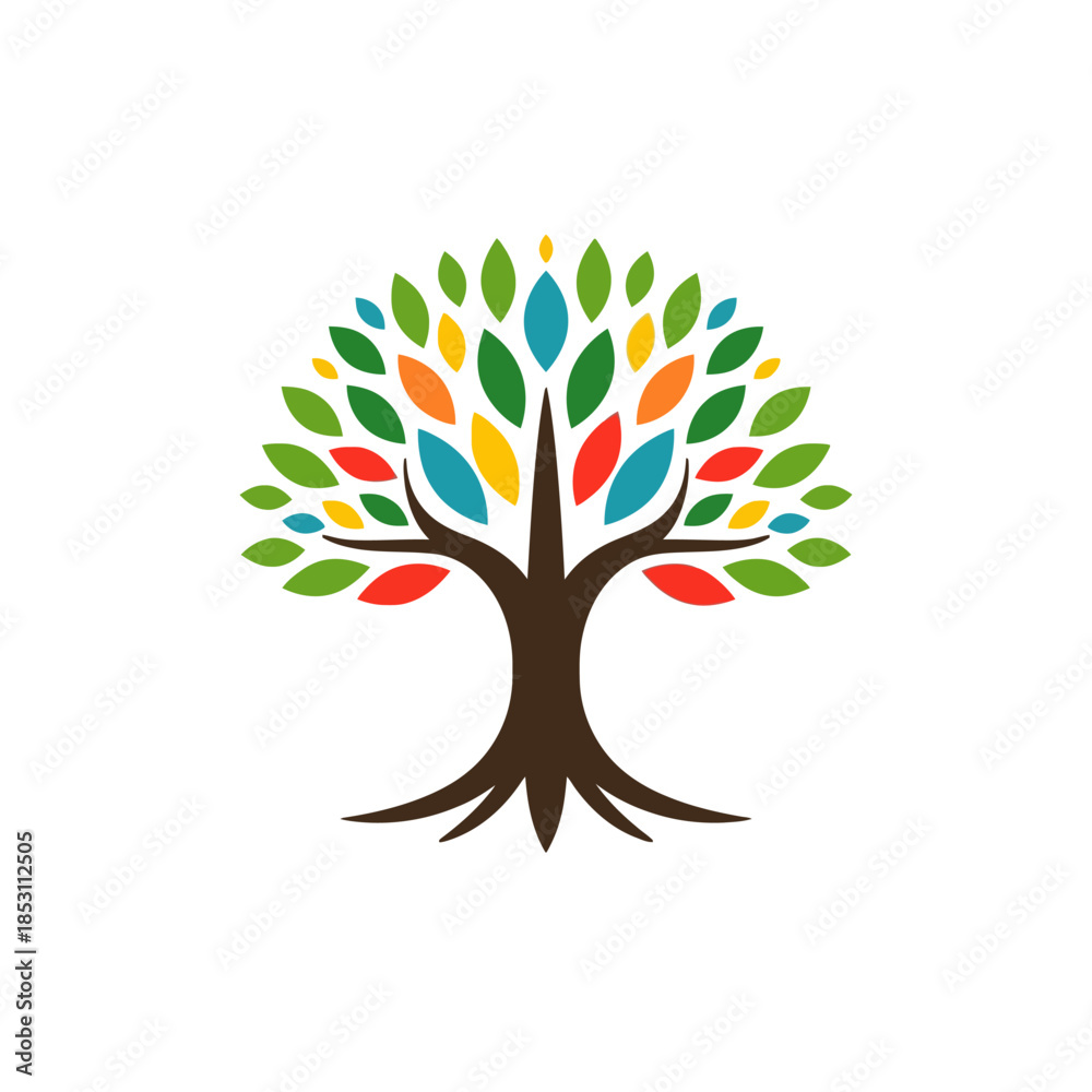Fototapeta premium tree logo design very cool