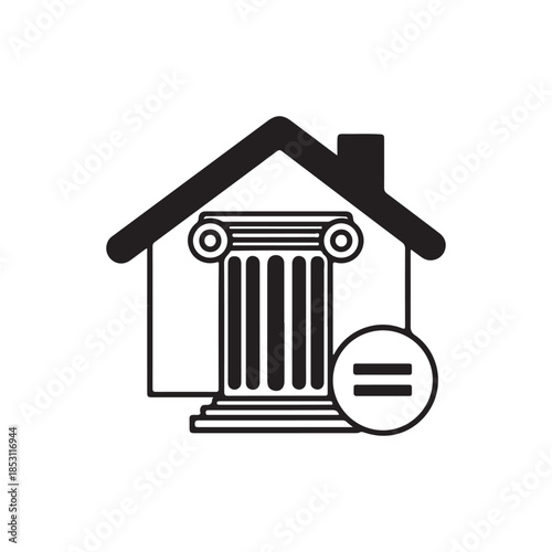 equal housing opportunity icon, Real estate icon vector
