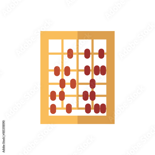 Classic Chinese abacus icon symbolizing calculation and finance.