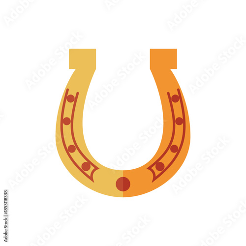Golden horseshoe icon representing fortune and success.