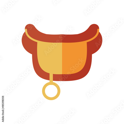 Golden saddle icon symbolizing wealth and prestige.