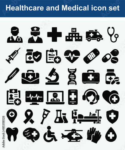 Healthcare and Medical icon set