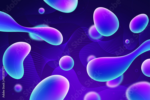 Liquid Neon Abstract background