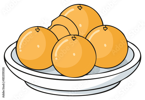 Bunch of Bright Oranges in a White Dish Fresh Fruit Arrangement