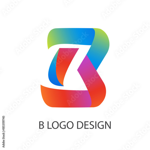 letter B logo design template