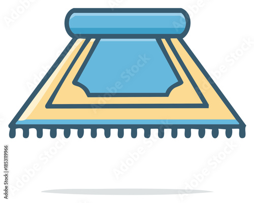 Prayer Rug Icon Illustration Islamic Culture Graphic Element
