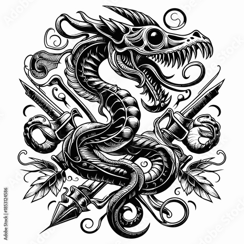 dragon tattoo style