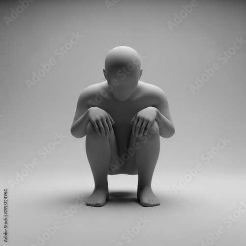 Sitting figure in contemplation