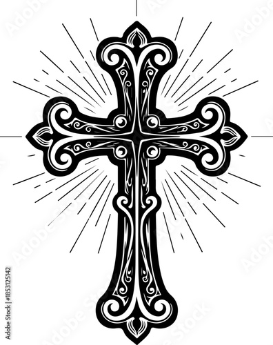 Christian Cross with Draped Cloth