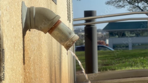 Water dripping from a pipe 