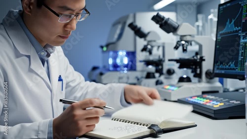Wallpaper Mural Scientist working in laboratory Torontodigital.ca