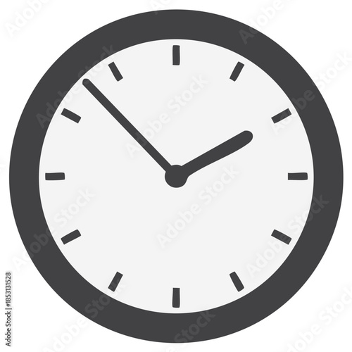 Clean Design Analog Clock Icon Representing Time Management and Deadlines