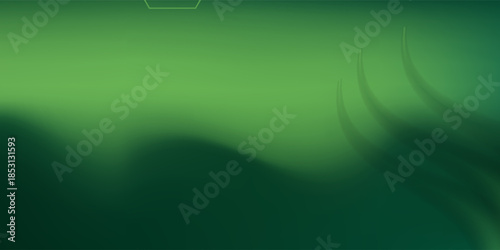 Abstract blurred gradient mesh background in green.