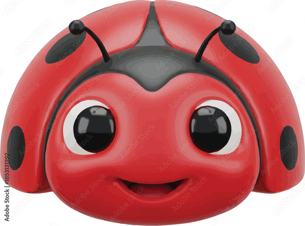 Fototapeta premium Cute Ladybug for Kids Isolated