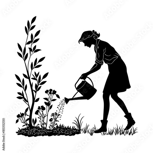 silhouette of a woman