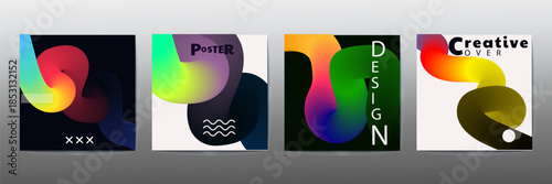 Abstract Colorful Design Layout Templates for Poster and Cover Art